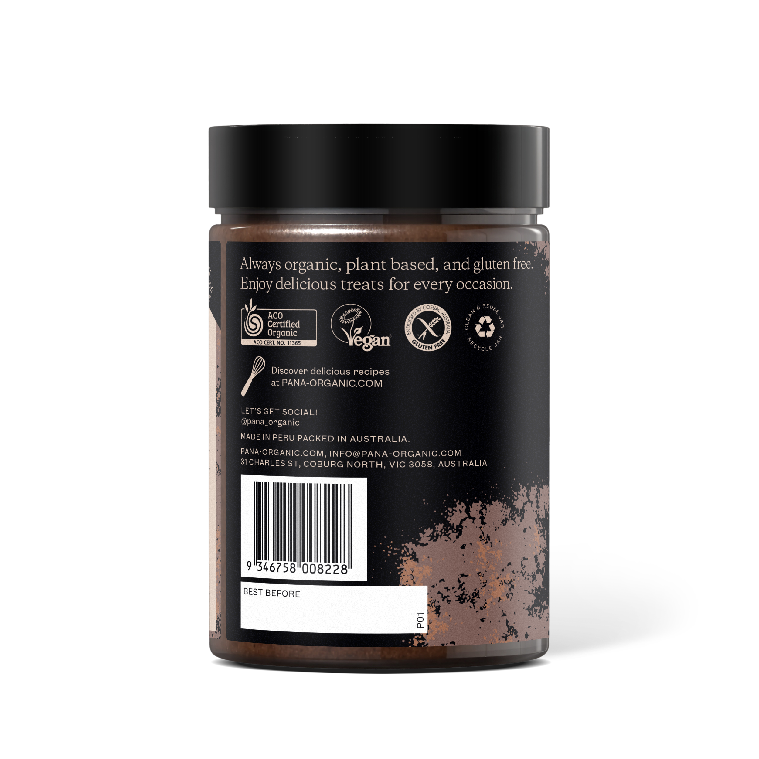 100% Pure Cacao Powder - 220g Jar