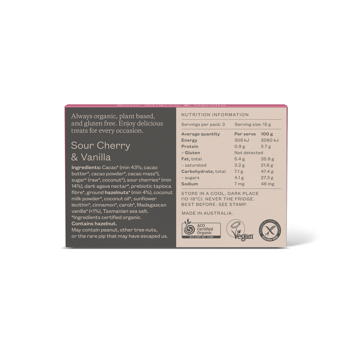 Sour Cherry & Madagascan Vanilla Chocolate