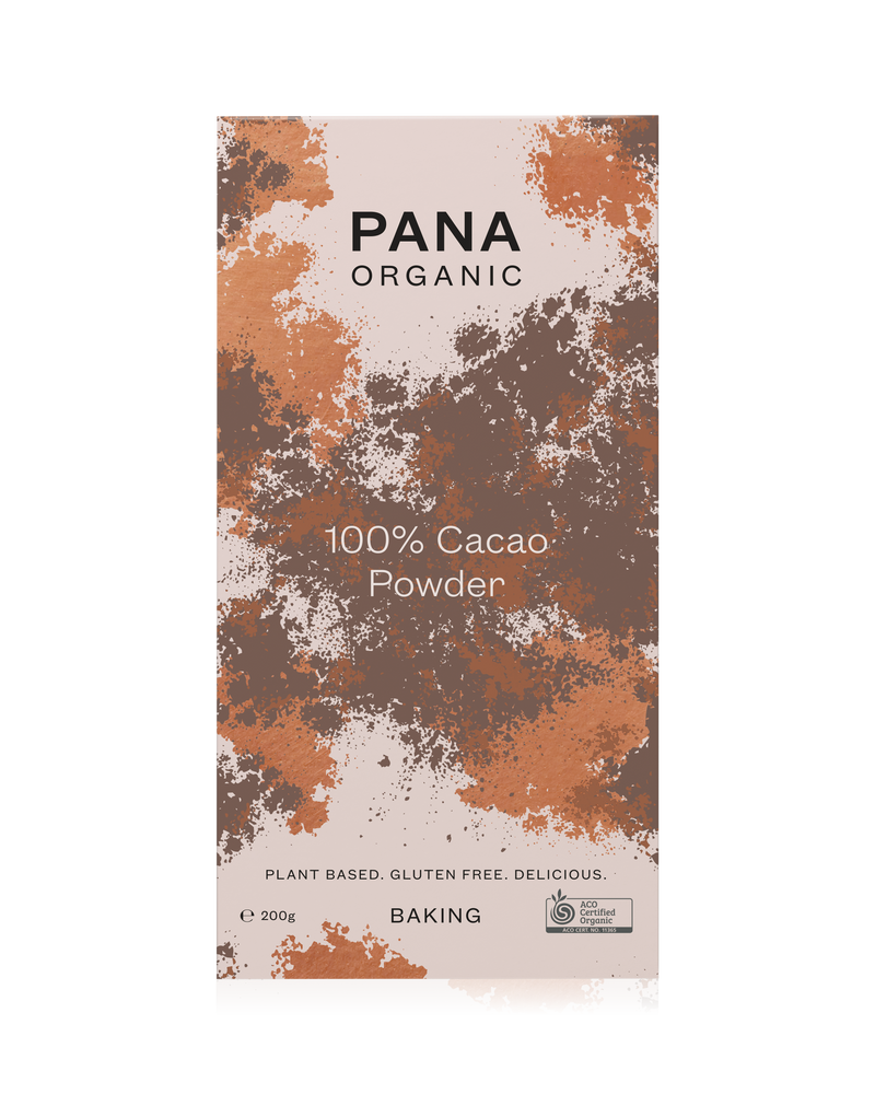 Pure organic raw cacao powder, rich in antioxidants and full of intense chocolate flavour.