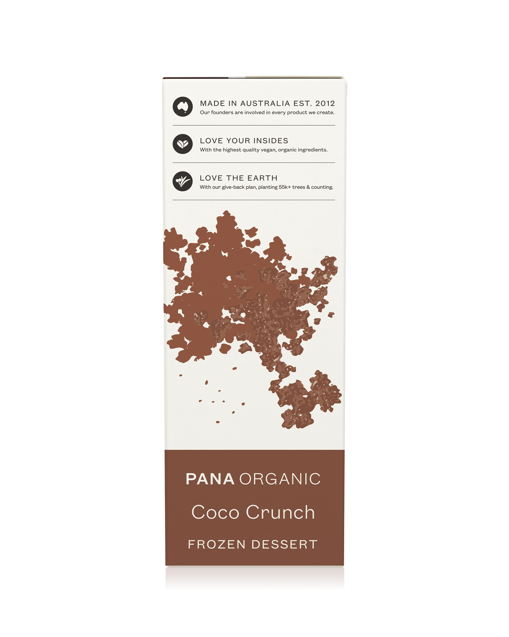 A rich coconut-based frozen dessert coated in creamy white chocolate and crispy coco crunch.