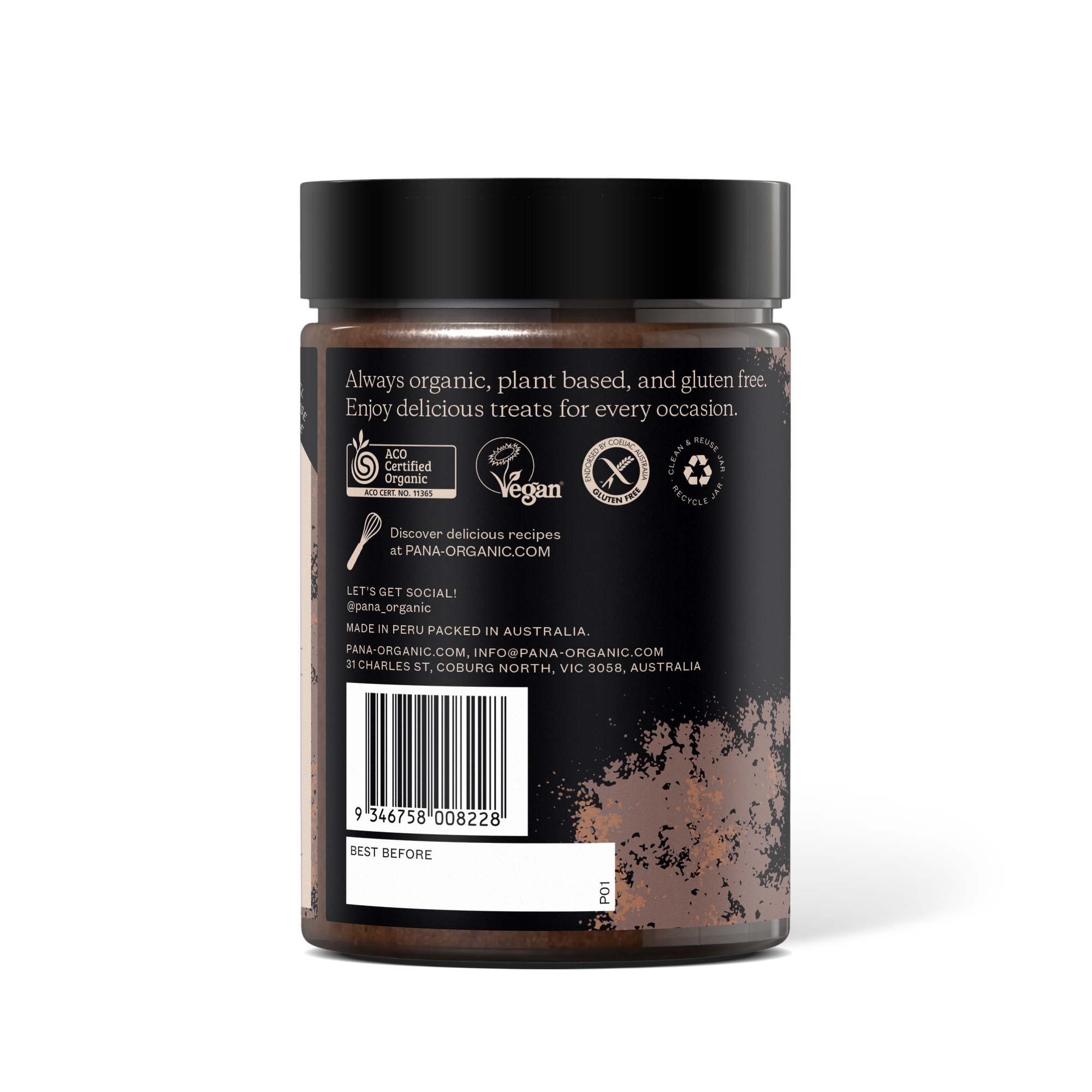 100% Pure Cacao Powder - 220g Jar