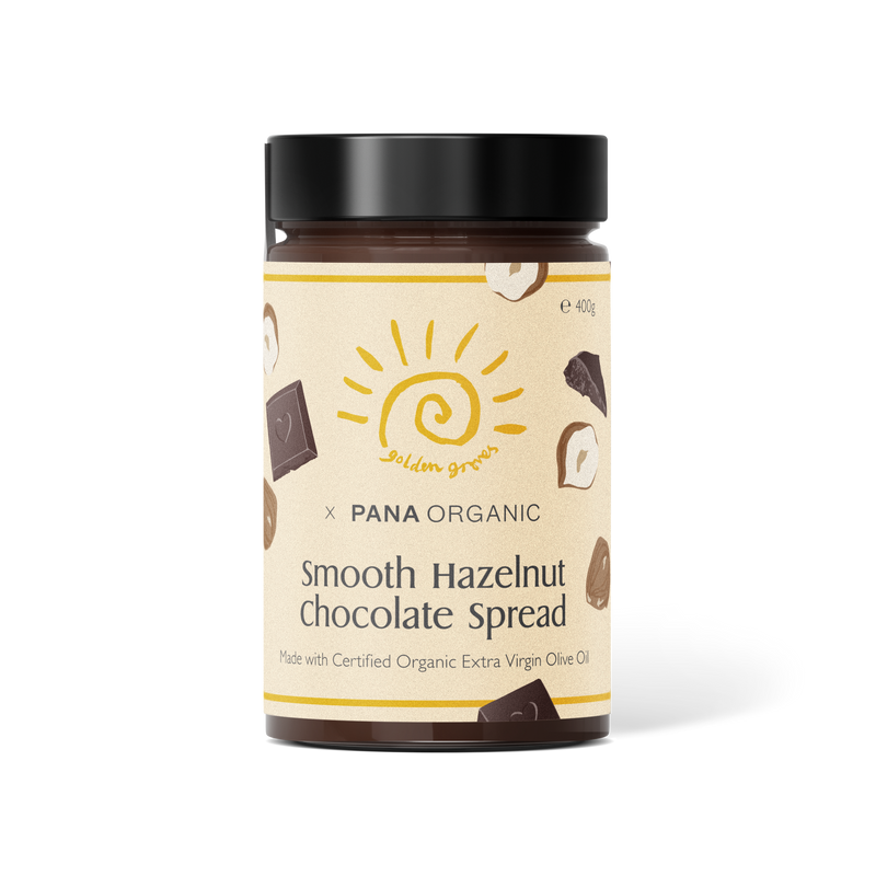 Golden Groves x Pana Organic Smooth Hazelnut Chocolate Spread
