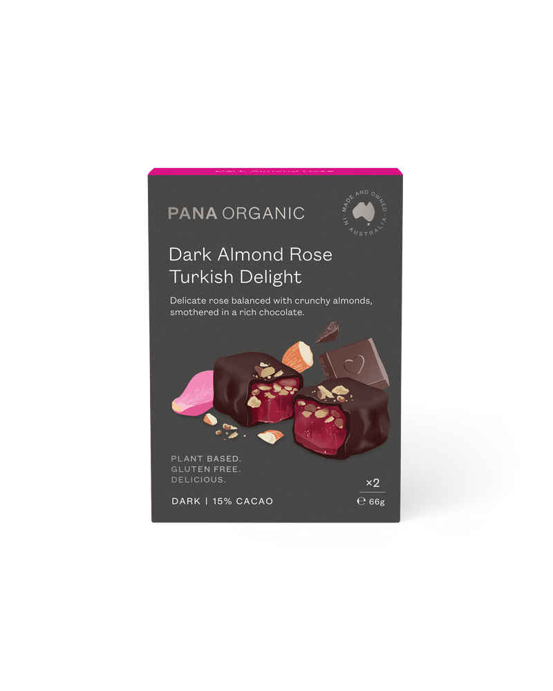 Almond Rose Dark Chocolate Turkish Delight