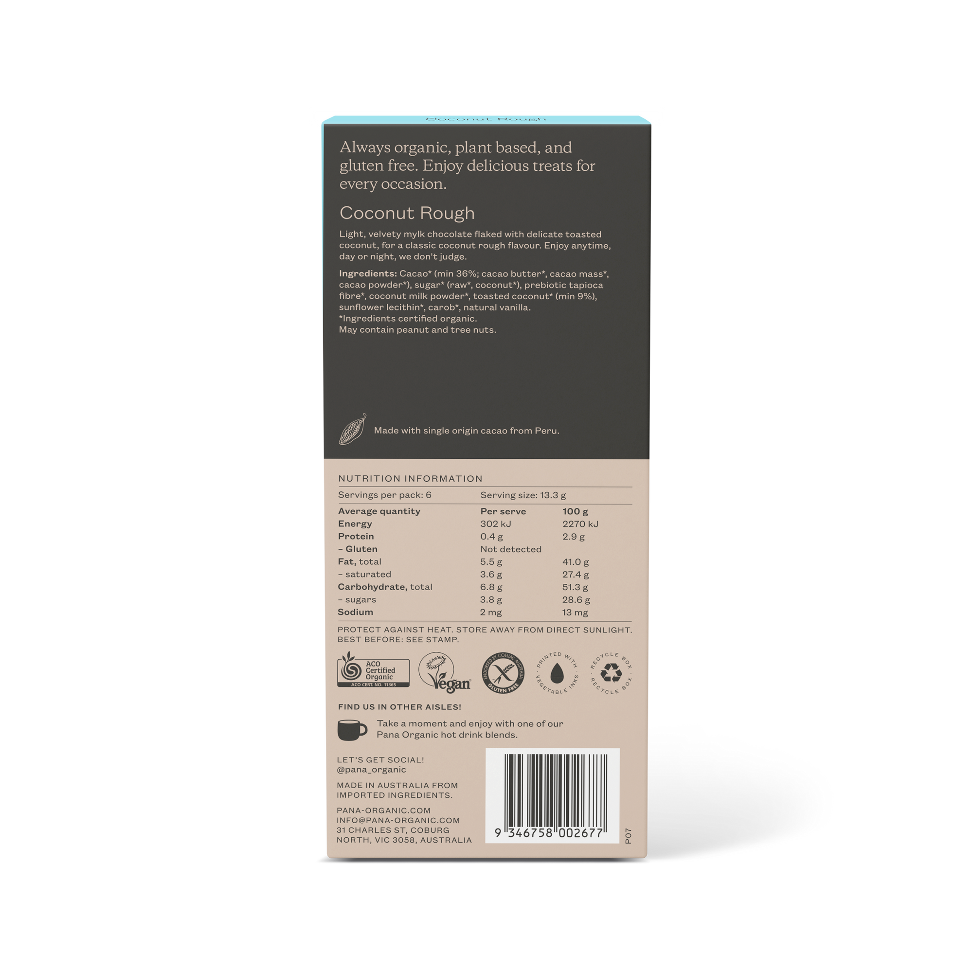 80g Coconut Rough Mylk Chocolate