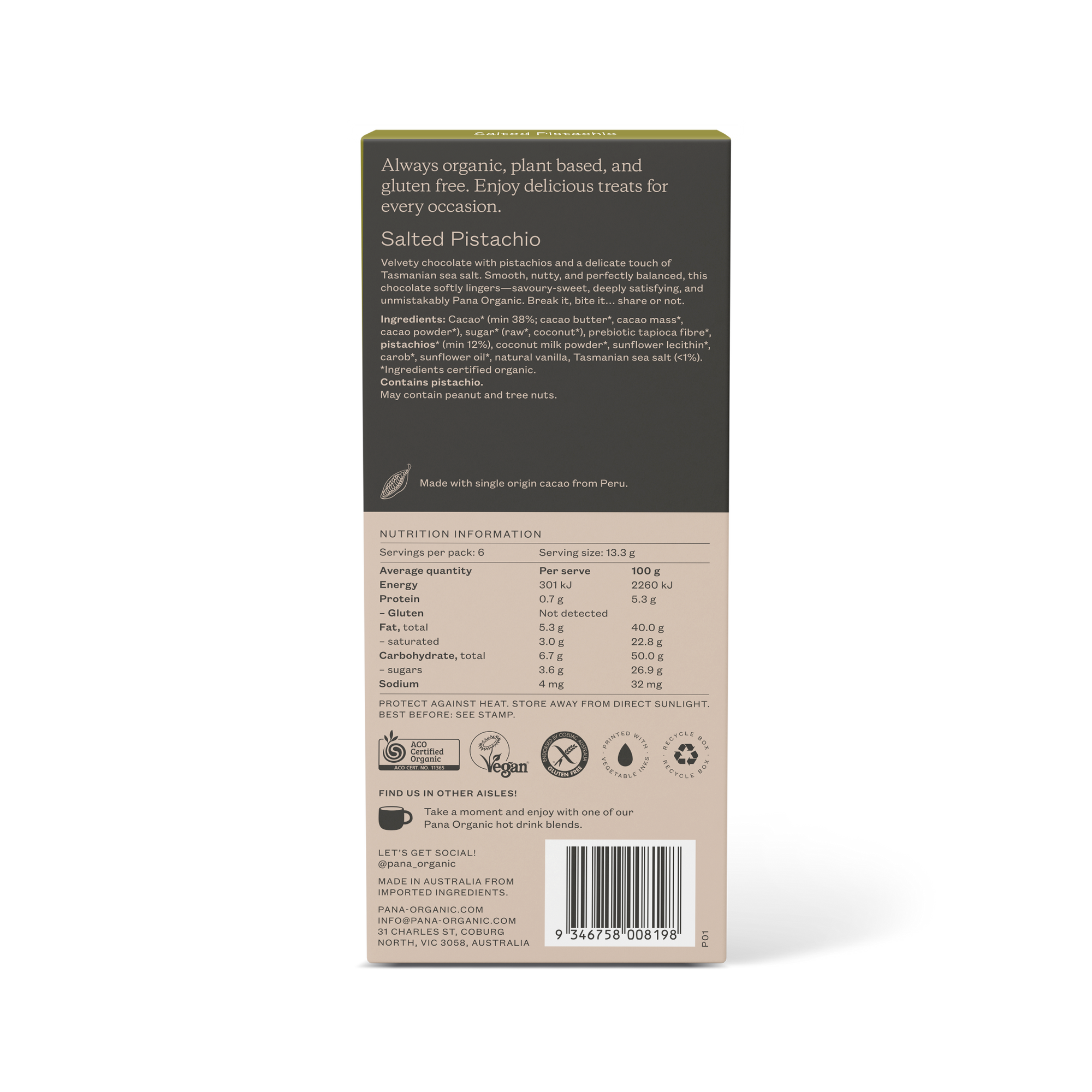80g Salted Pistachio Mylk Chocolate