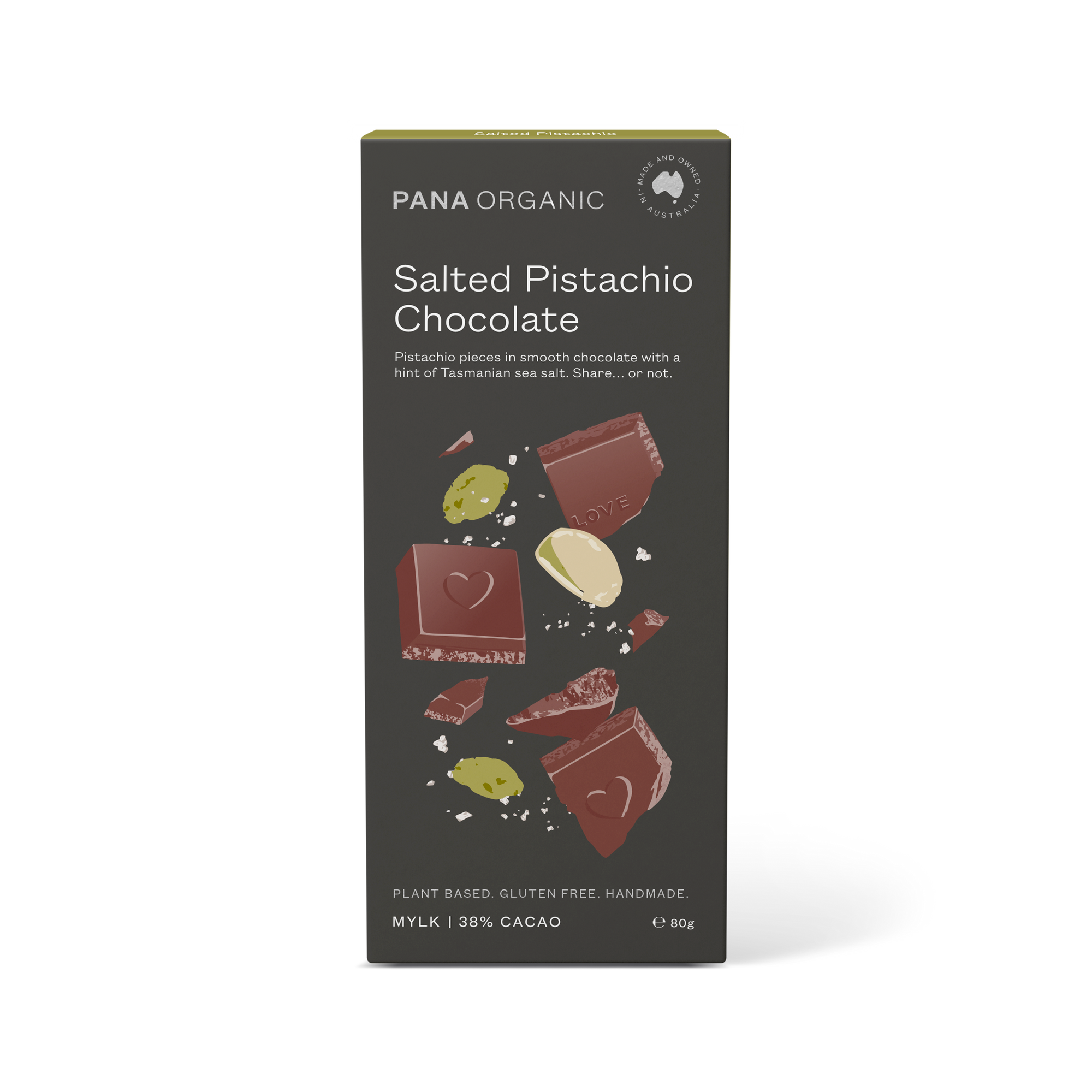 80g Salted Pistachio Mylk Chocolate