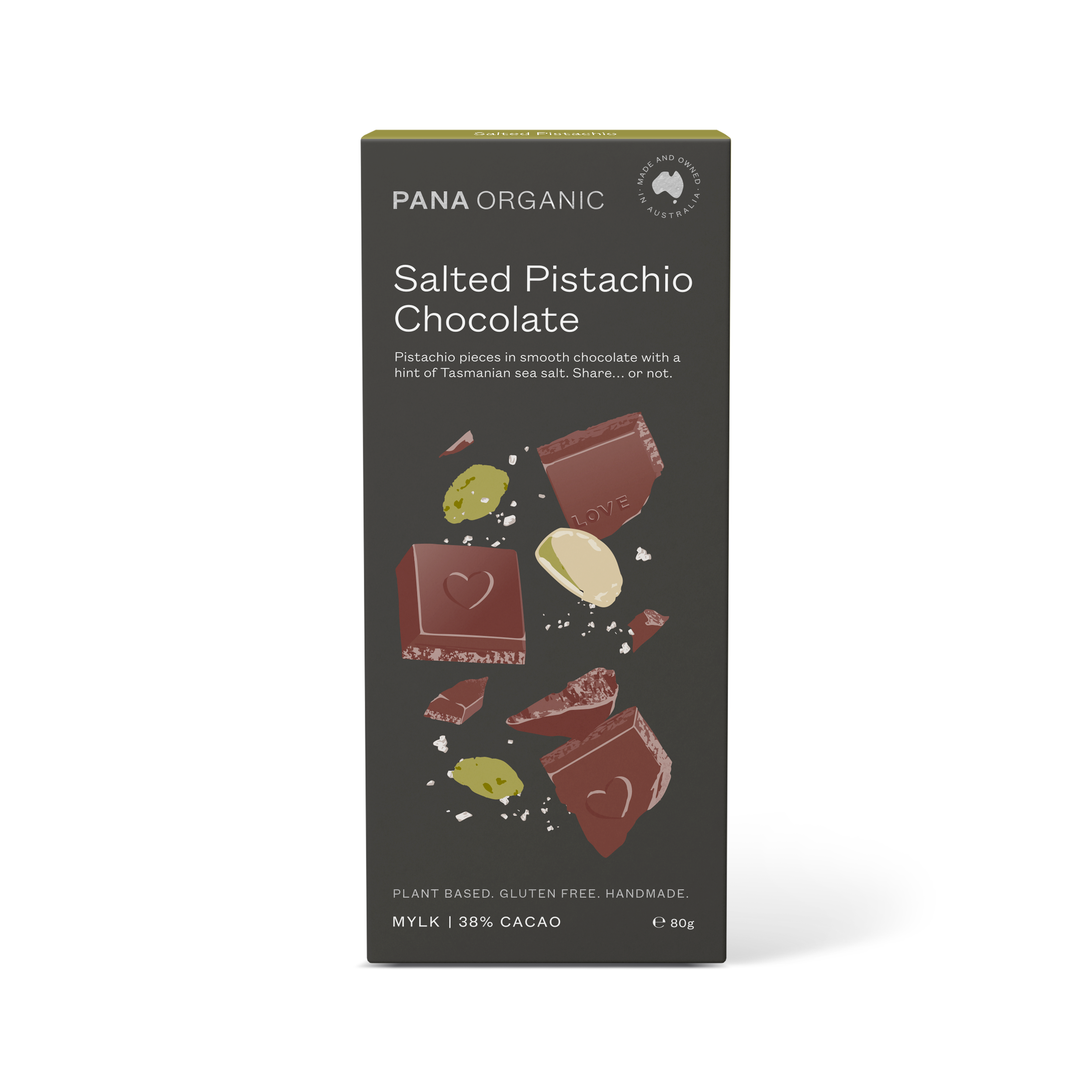 80g Salted Pistachio Mylk Chocolate