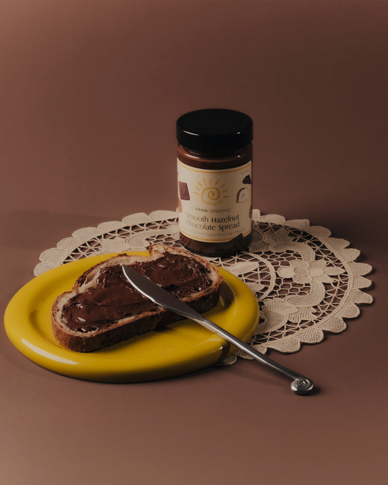 Golden Groves x Pana Organic Smooth Hazelnut Chocolate Spread