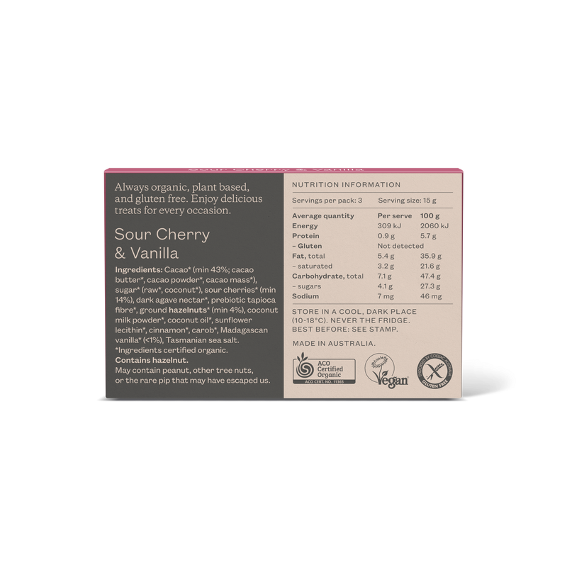 Sour Cherry & Madagascan Vanilla Chocolate