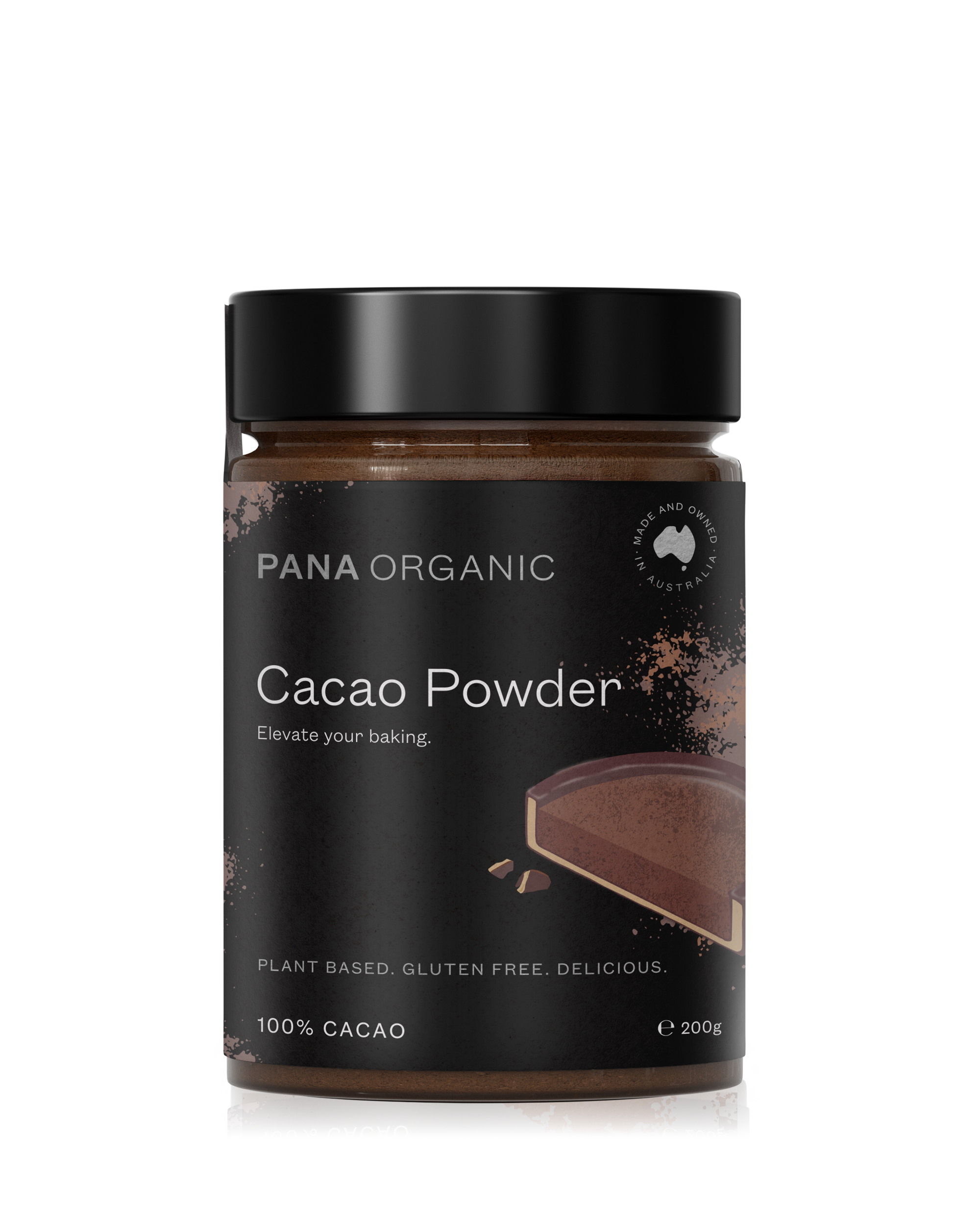 Pure organic raw cacao powder, rich in antioxidants and full of intense chocolate flavour.