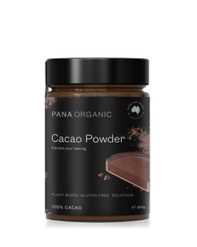 Pure organic raw cacao powder, rich in antioxidants and full of intense chocolate flavour.