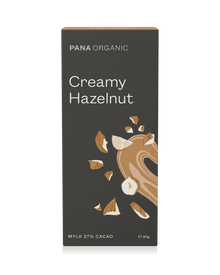 Creamy mylk chocolate mixed with pure hazelnut paste and roasted hazelnut pieces for a nutty indulgence.