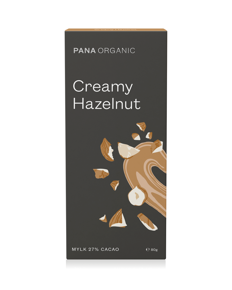 Creamy mylk chocolate mixed with pure hazelnut paste and roasted hazelnut pieces for a nutty indulgence.