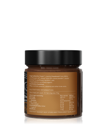 A delicious plant-based hazelnut chocolate spread with crunchy roasted organic hazelnuts.