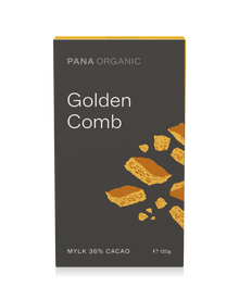 A crunchy golden honeycomb chocolate with smooth Pana chocolate.