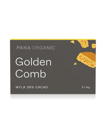 A crunchy golden honeycomb chocolate with smooth Pana chocolate