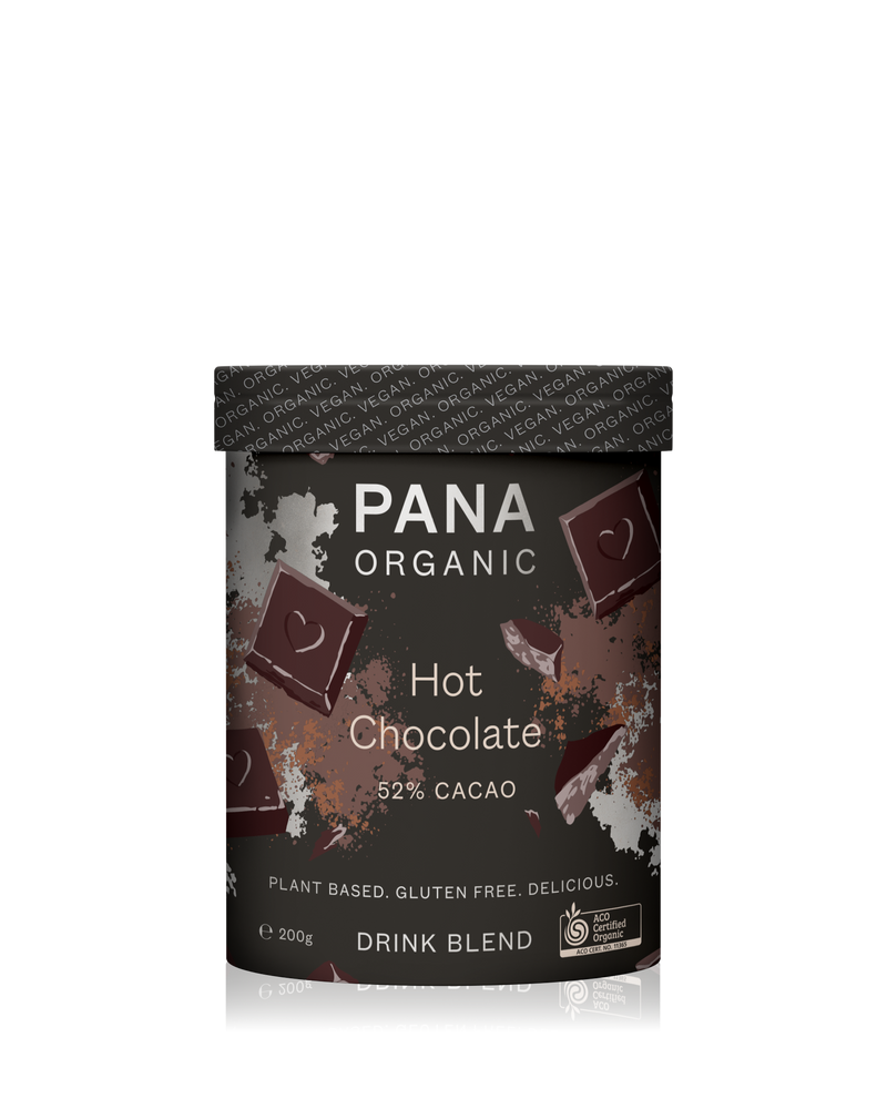 A rich and slightly bittersweet hot chocolate made with 52% organic cacao.