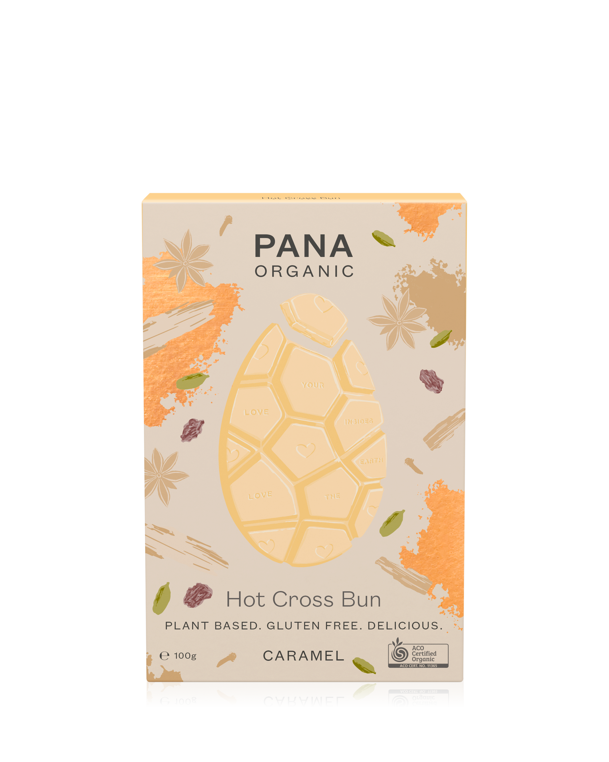 A sustainable flat chocolate bar made with smooth mylk chocolate and crunchy golden honeycomb pieces, crafted with cacao powder and minimal packaging for an eco-friendly indulgence.