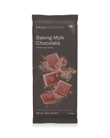 A smooth and velvety mylk chocolate made from coconut and cacao, perfect for baking. Certified vegan and gluten-free.