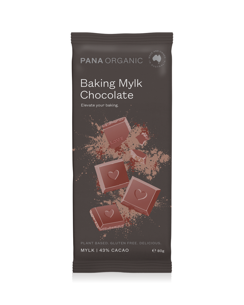 A smooth and velvety mylk chocolate made from coconut and cacao, perfect for baking. Certified vegan and gluten-free.