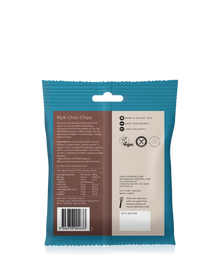 Smooth and creamy mylk chocolate chips, ideal for plant-based and gluten-free desserts.