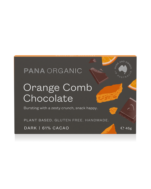 A crunchy and sweet plant-based chocolate infused with natural orange flavour.