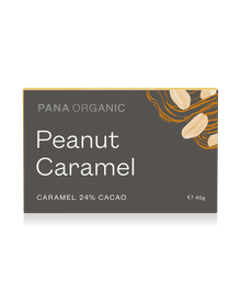 Velvety caramel chocolate blended with crunchy organic peanuts for the perfect sweet and nutty bite.