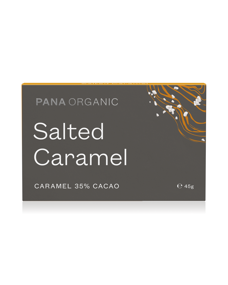 A perfect balance of sweet and salty caramel chocolate, made with organic and plant-based ingredients.