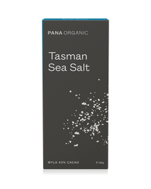 Decadent plant-based mylk chocolate with hand-harvested Tasman Sea Salt crystals for a rich, balanced taste.