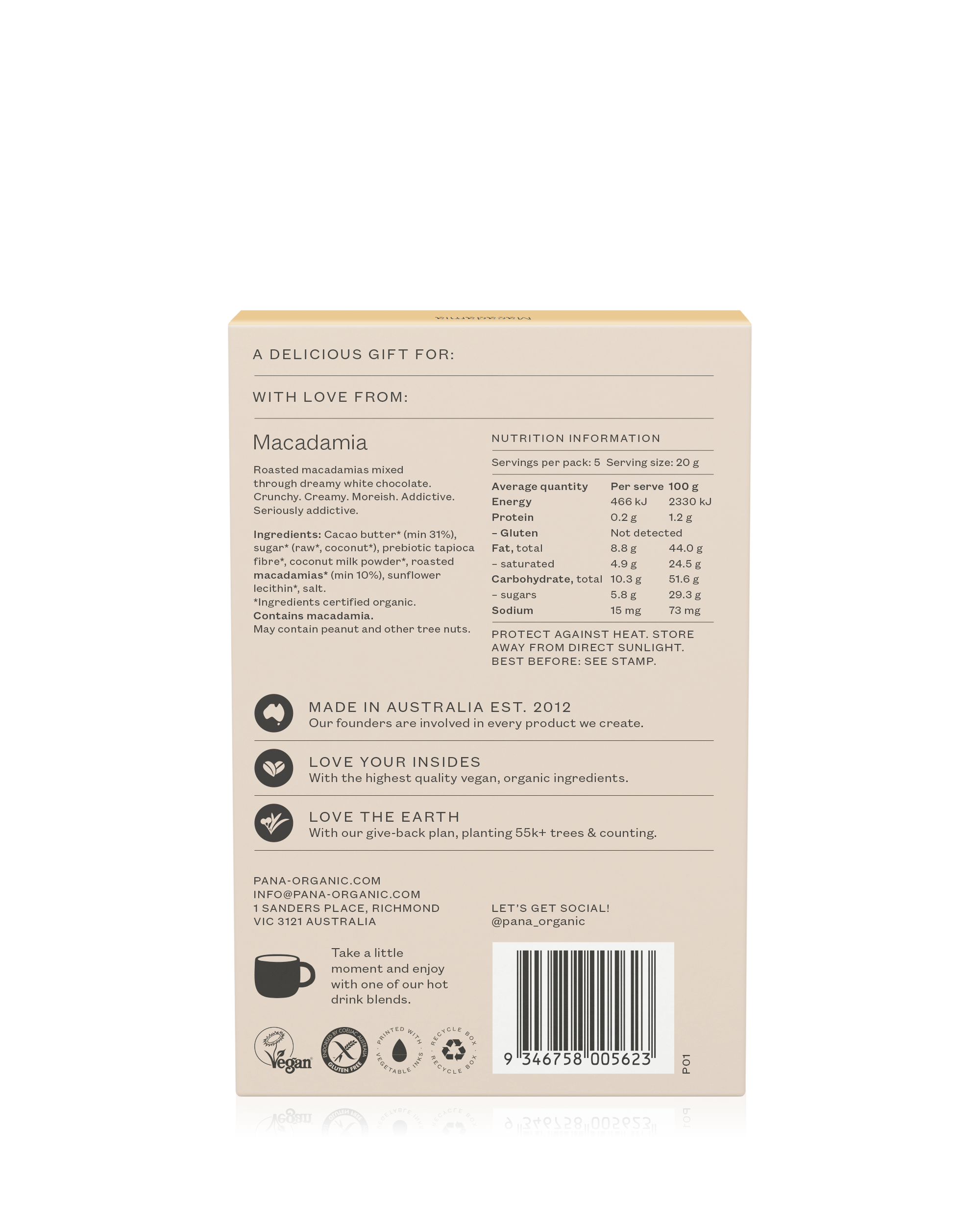 A sustainable flat chocolate bar made with smooth mylk chocolate and crunchy golden honeycomb pieces, crafted with cacao powder and minimal packaging for an eco-friendly indulgence.