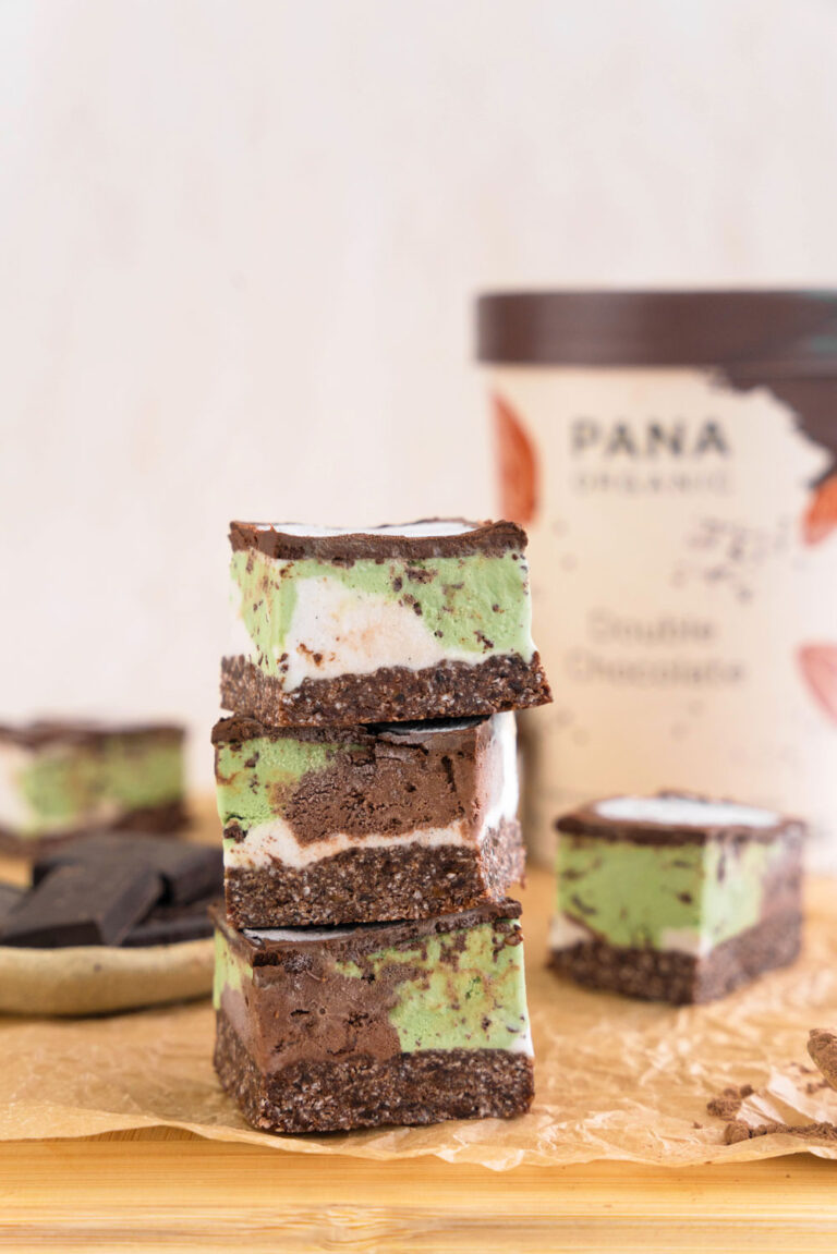 Mint Choc Frozen Dessert Slice Pana Organic Plant Based Gluten